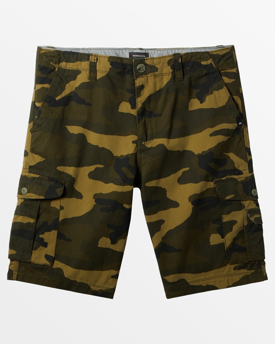 Quik Silver Crucial Battle Cargo Shorts - Thyme Everyday Camo