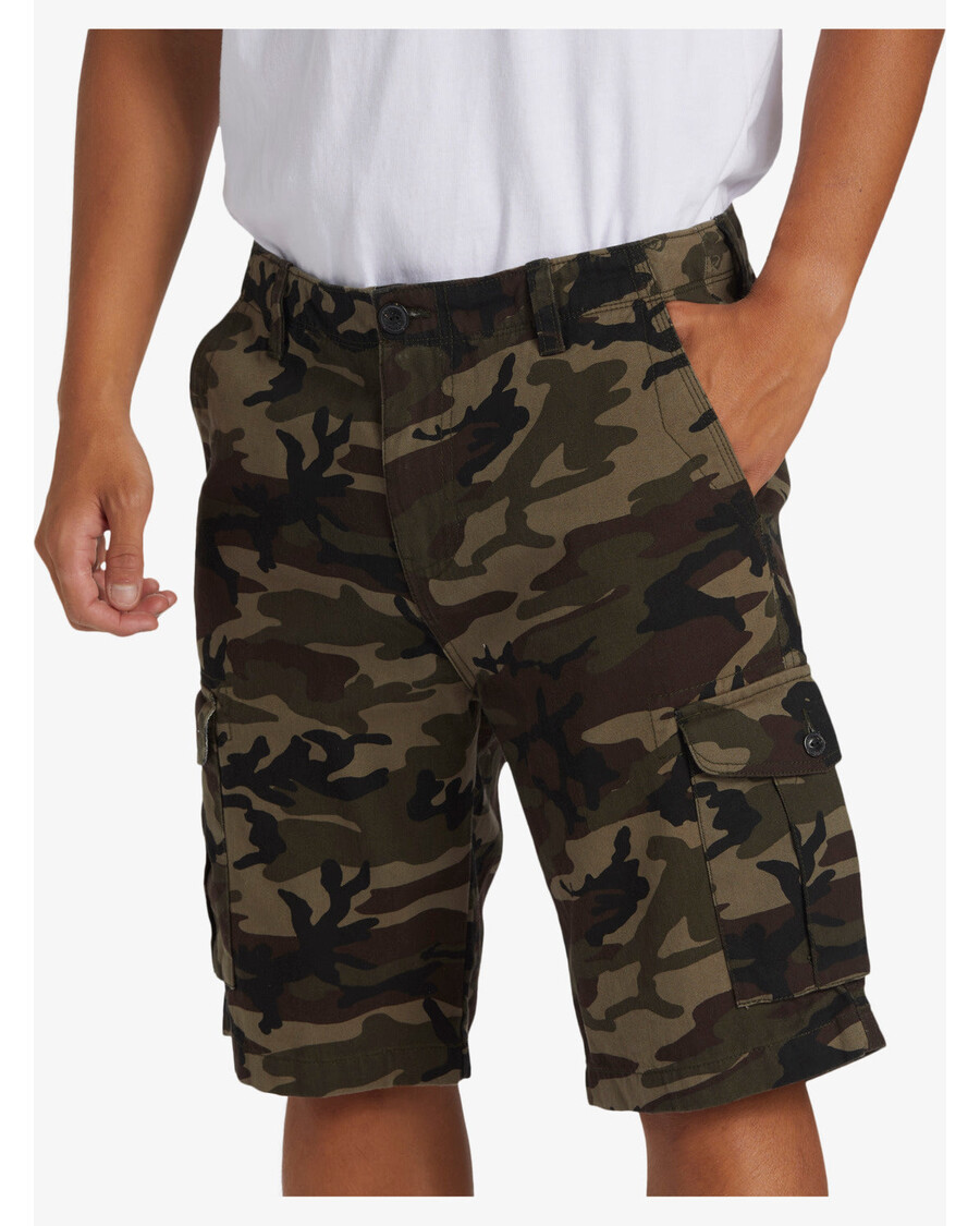 Quik Silver Crucial Battle Cargo Shorts - Camo Print Crucial Battle