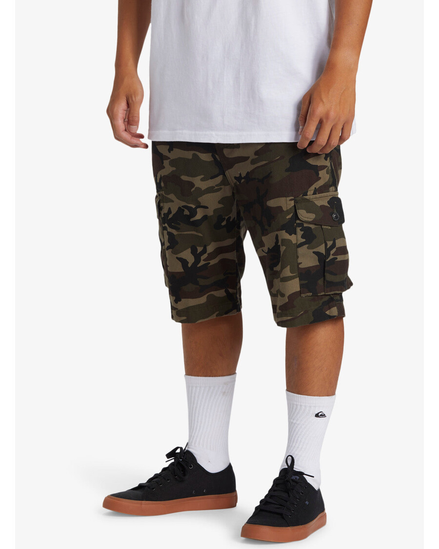Quik Silver Crucial Battle Cargo Shorts - Camo Print Crucial Battle