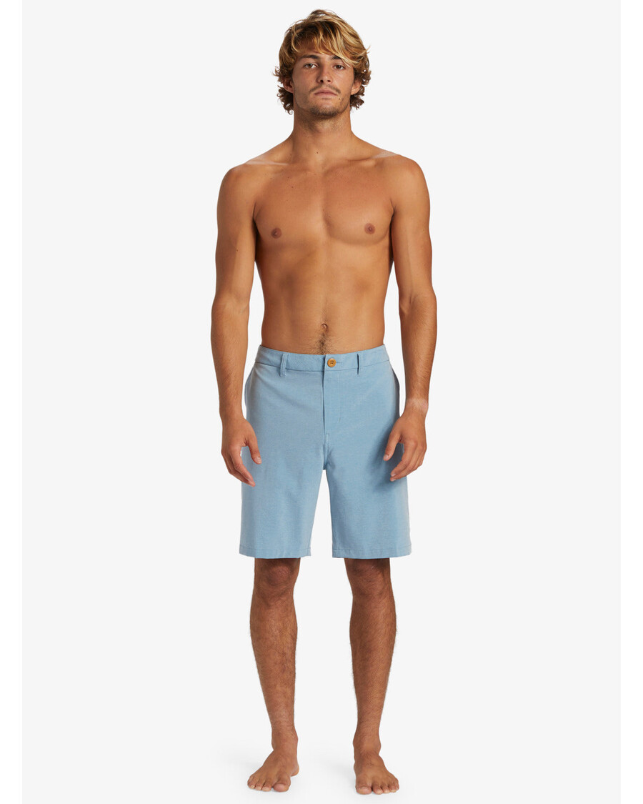 Quik Silver Union Heather Amphibian 20" Hybrid Shorts - Blue Shadow