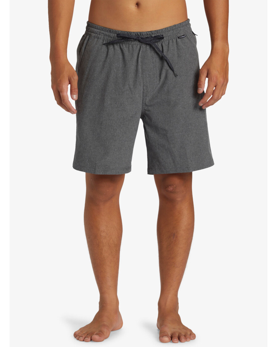 Гибридные шорты Quiksilver Taxer Heather Amphibian 18 дюймов - черные