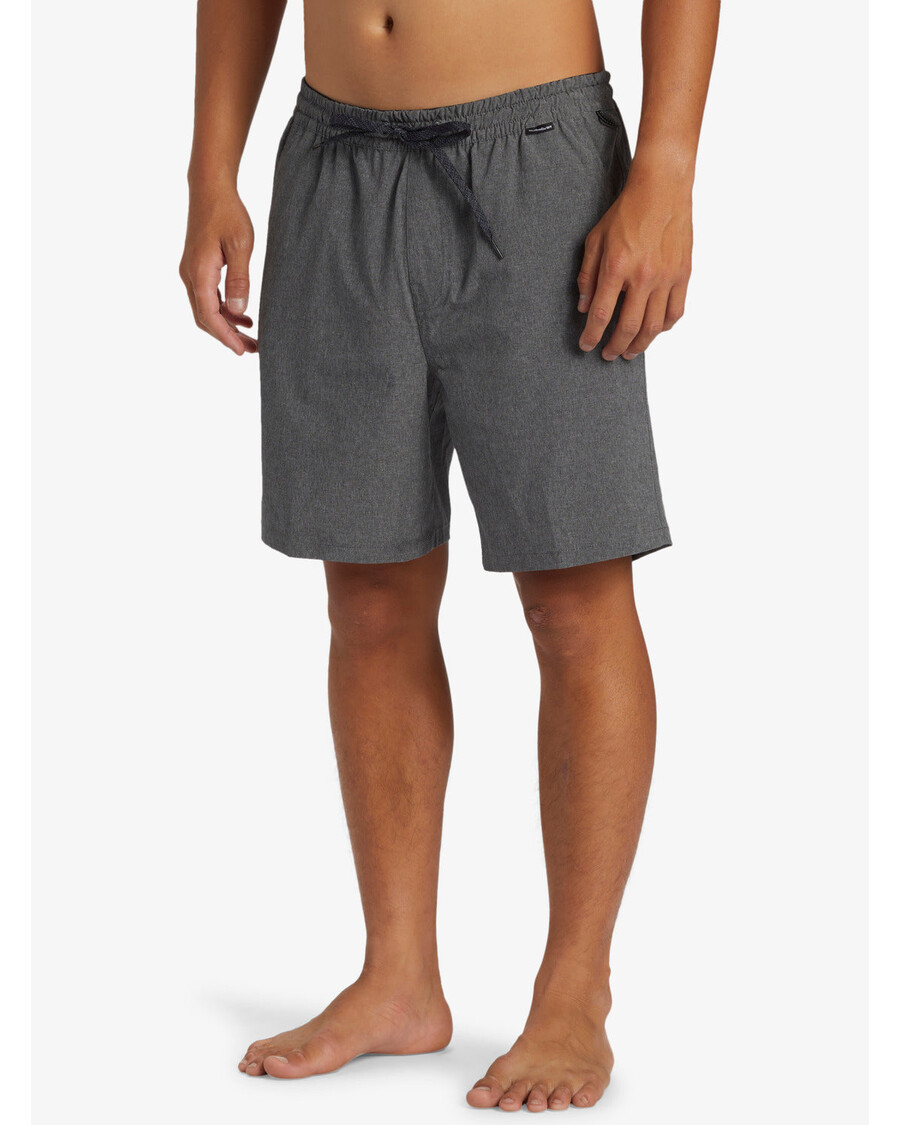 Гибридные шорты Quiksilver Taxer Heather Amphibian 18 дюймов - черные