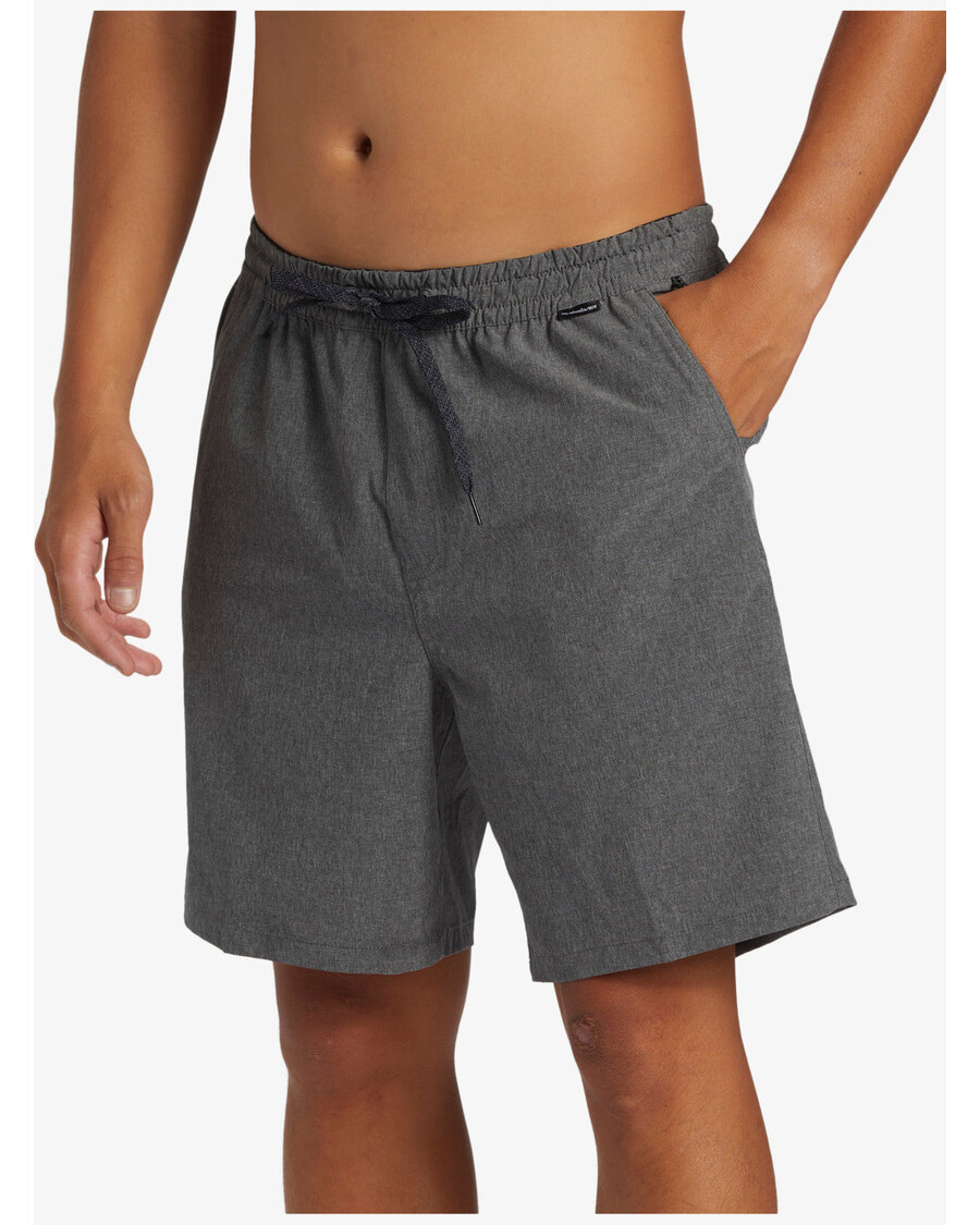 Гибридные шорты Quiksilver Taxer Heather Amphibian 18 дюймов - черные
