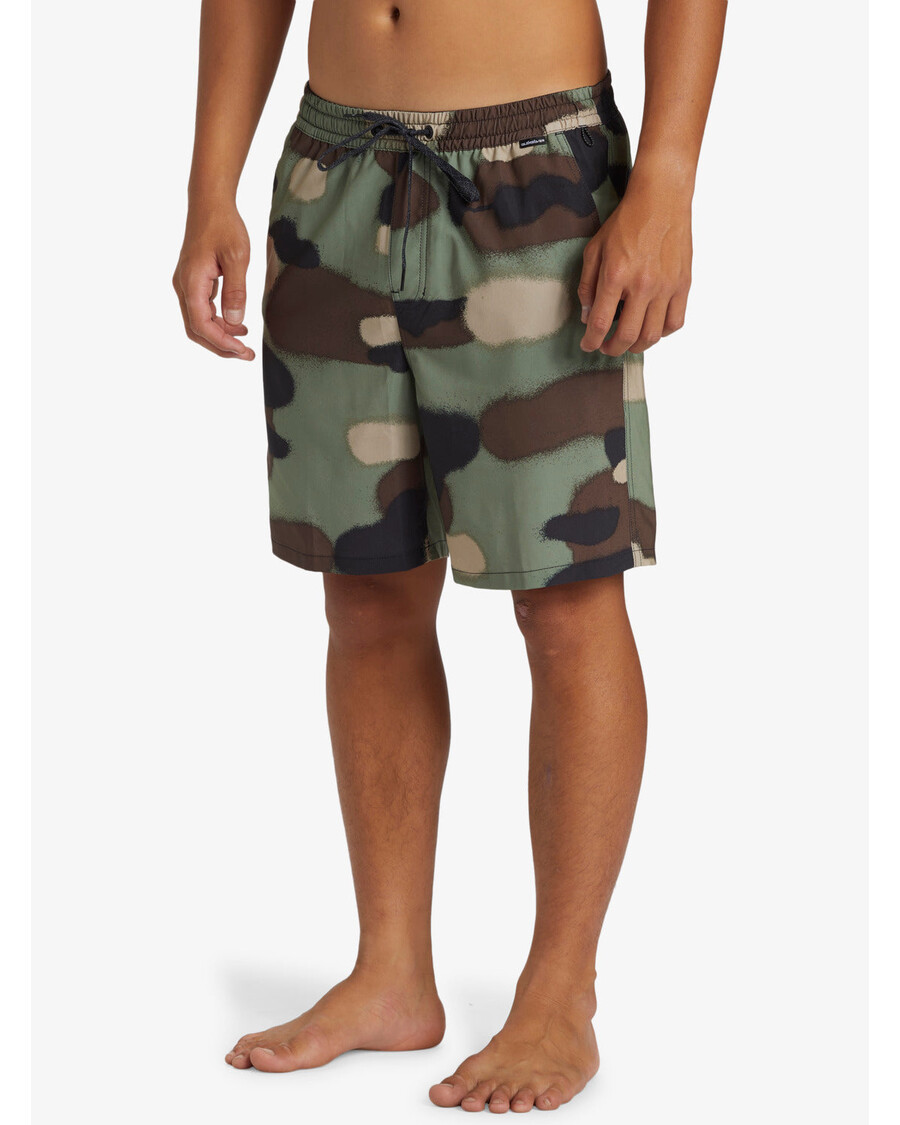 Quik Silver Taxer Print Amphibian 18" Hybrid Shorts - Camo