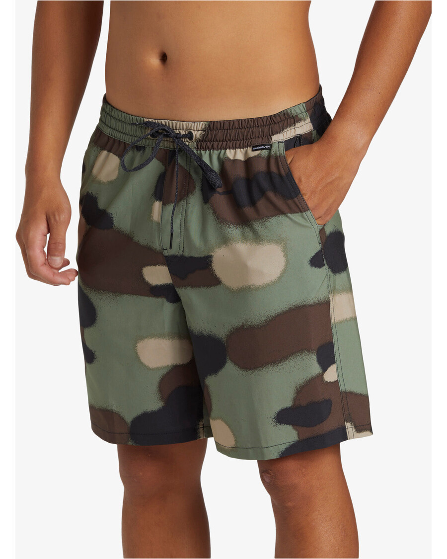 Quik Silver Taxer Print Amphibian 18" Hybrid Shorts - Camo