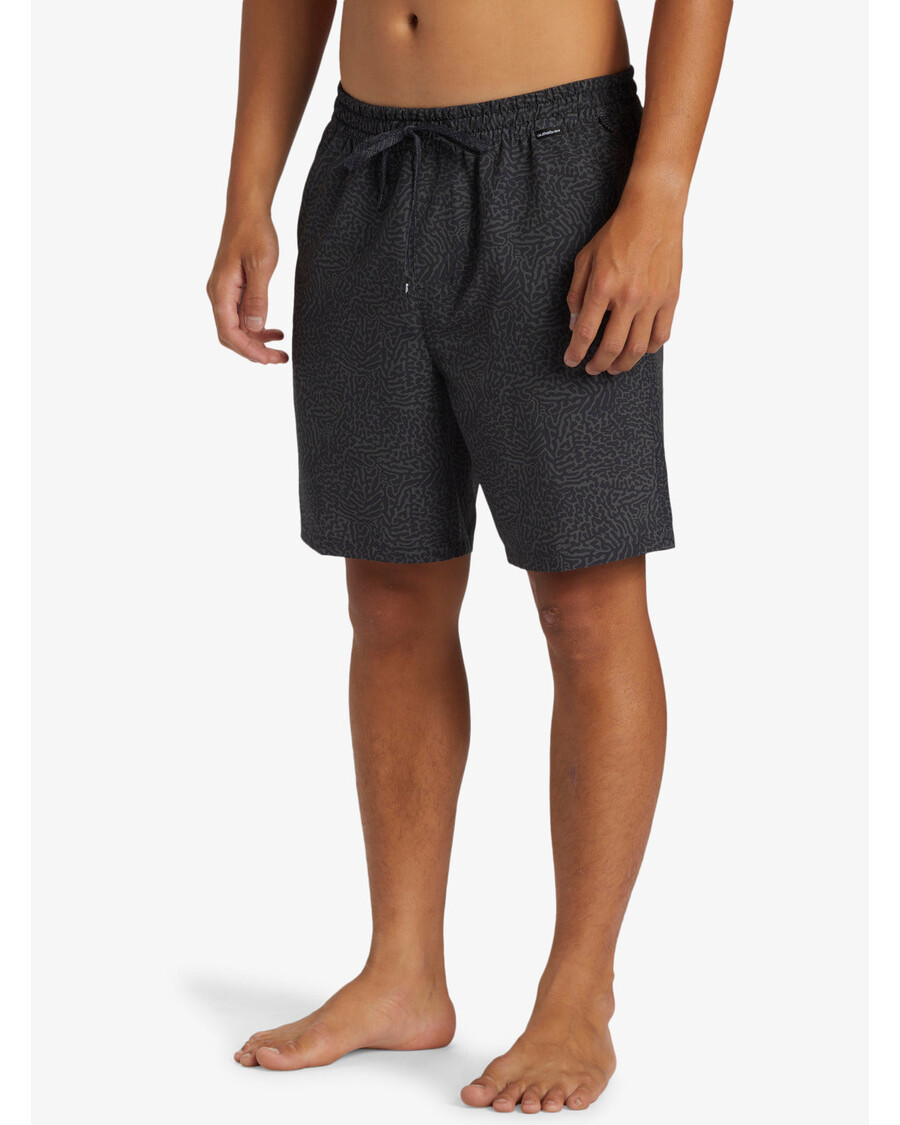 クイックシルバー タキサー プリント 水陸両用 18 インチ ハイブリッド ショーツ - ブラック