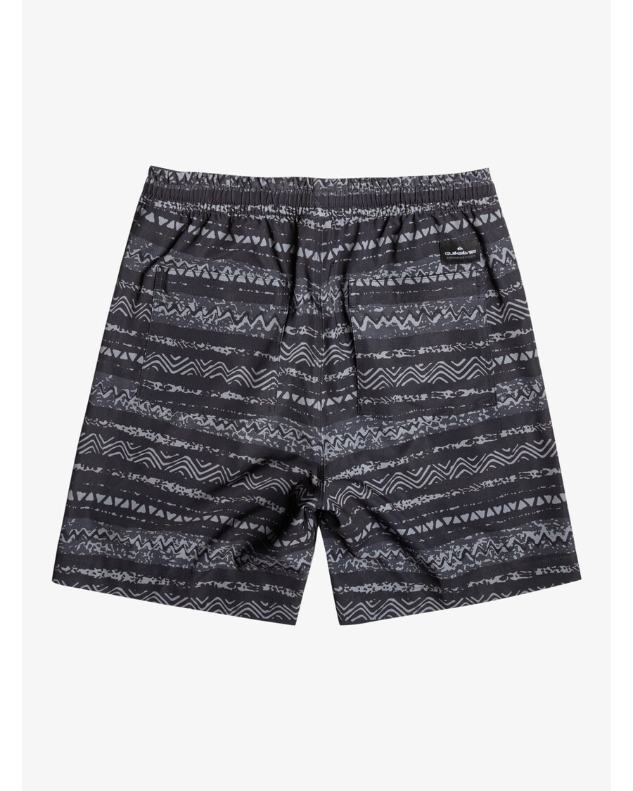 Quik Silver Taxer Print 18" Amphibian Boardshorts - Black