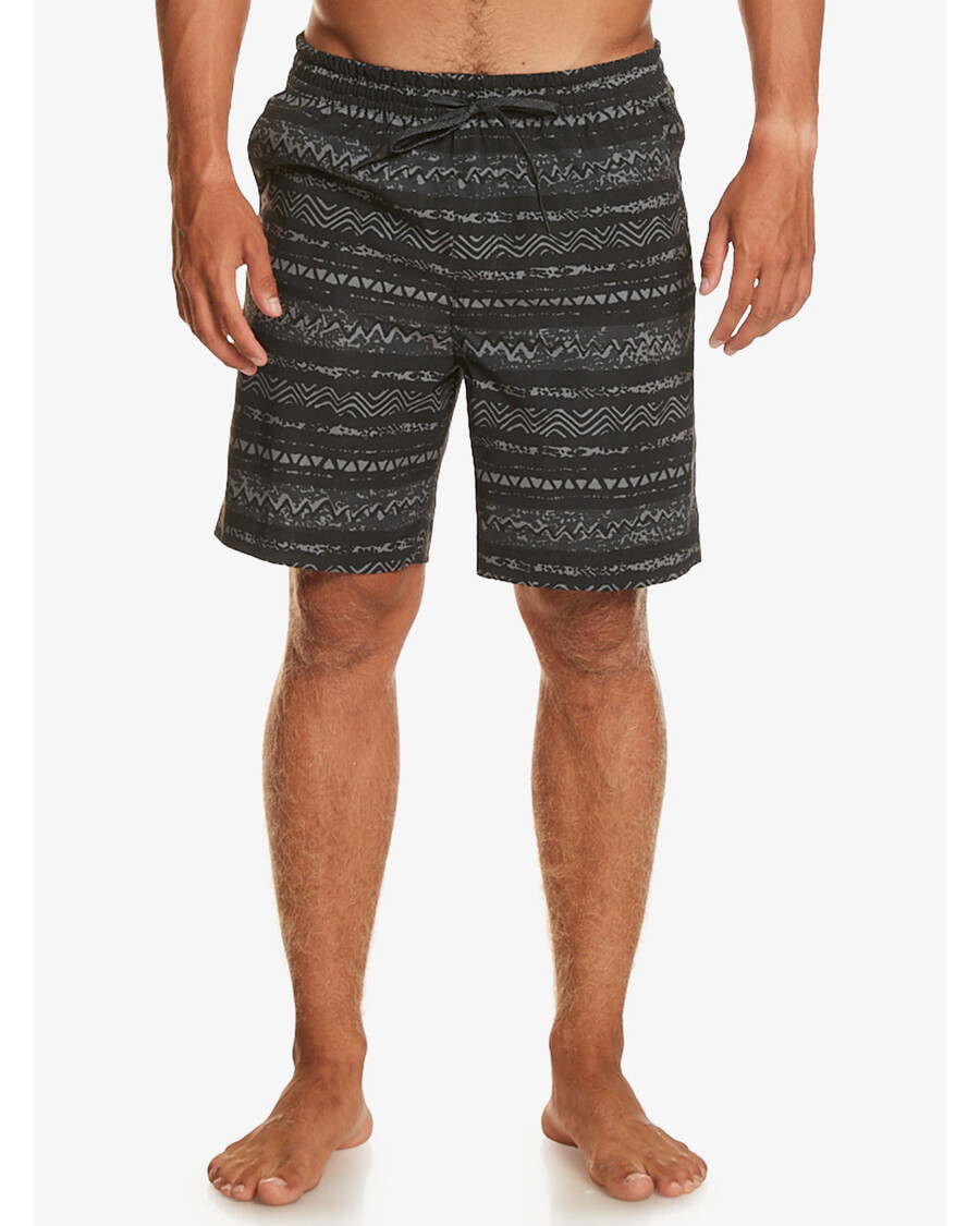 Quik Silver Taxer Print 18" Amphibian Boardshorts - Black