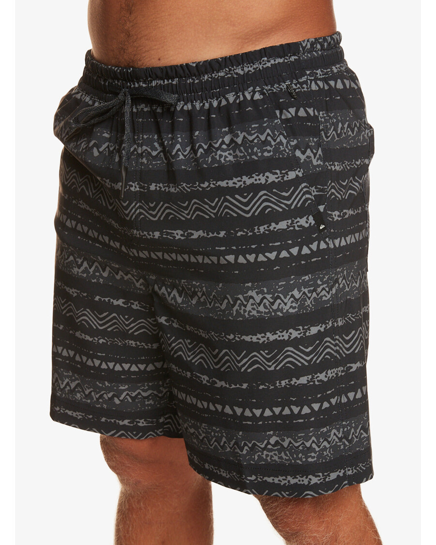 Quik Silver Taxer Print 18" Amphibian Boardshorts - Black