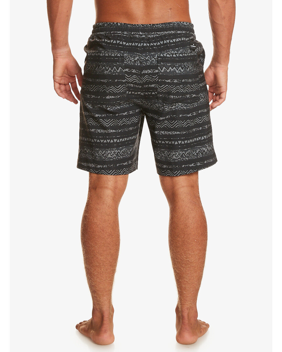 Quik Silver Taxer Print 18" Amphibian Boardshorts - Black
