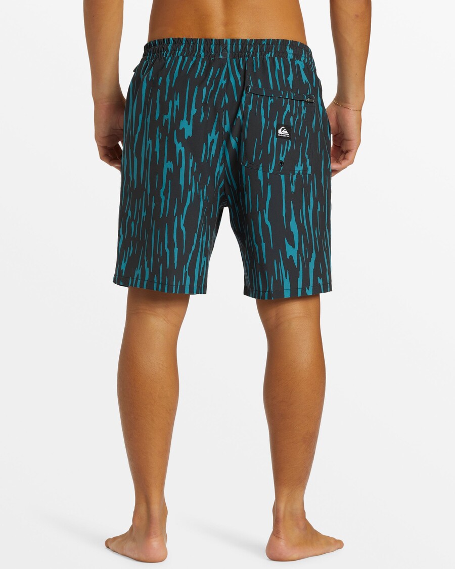 Quik Silver Taxer Print Amphibian 18" Hybrid Shorts - Tarmac