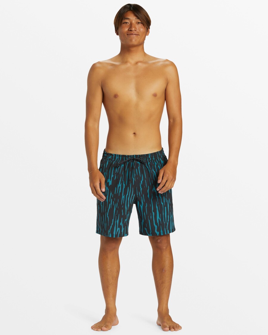 Quik Silver Taxer Print Amphibian 18" Hybrid Shorts - Tarmac