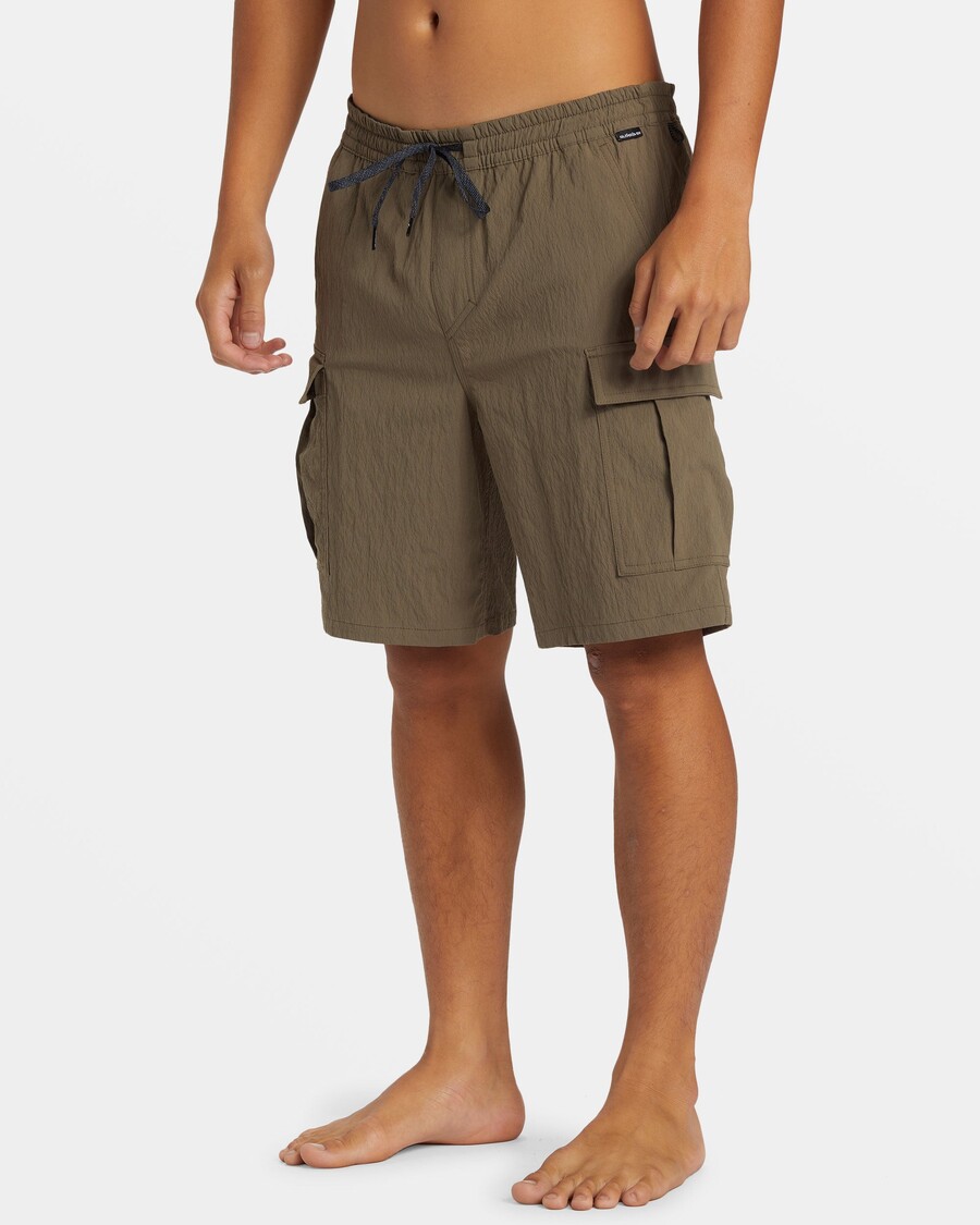 Quik Silver Taxer Cargo 19" Amphibian Hybrid Shorts - Canteen