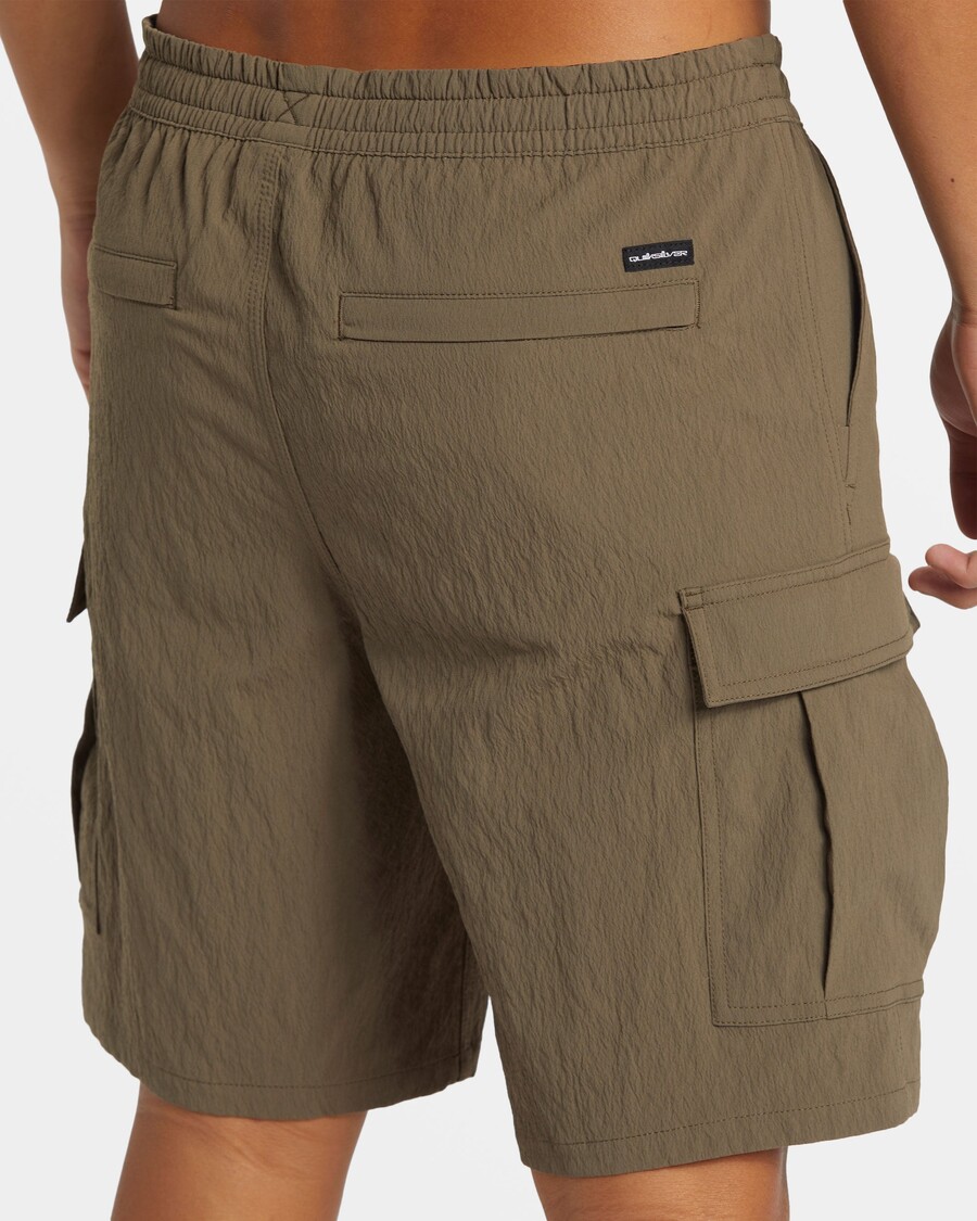 Quik Silver Taxer Cargo 19" Amphibian Hybrid Shorts - Canteen