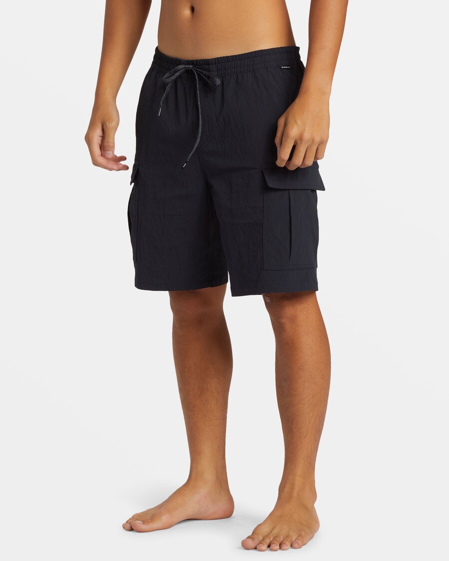 Quik Silver Taxer Cargo 19" Amphibian Hybrid Shorts - Black