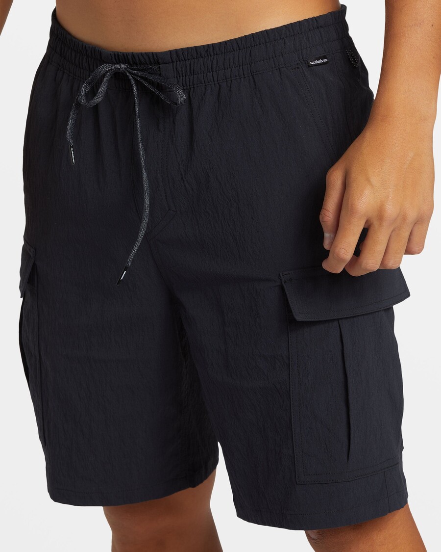 Quik Silver Taxer Cargo 19" Amphibian Hybrid Shorts - Black