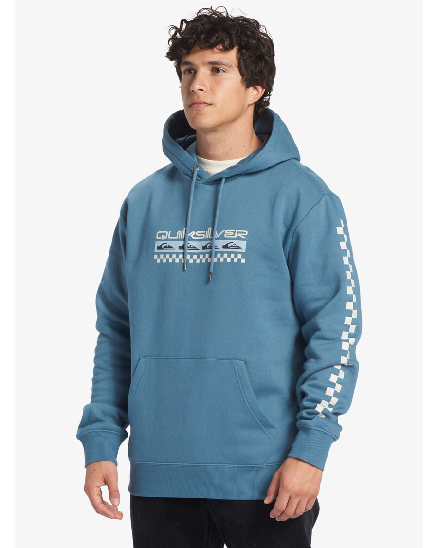 Quik Stříbrný Generátorový Pulovr Fleecová Mikina S Výstřihem - Egejská Modrá