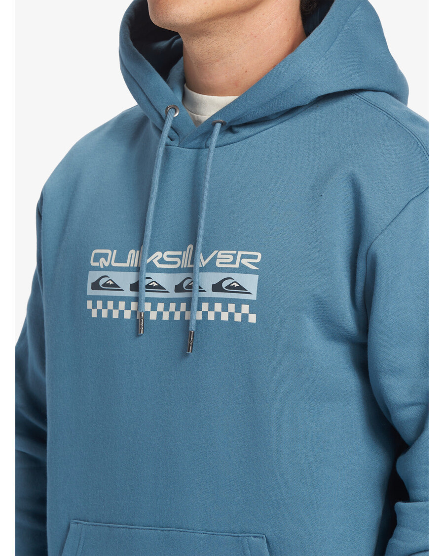 Quik Stříbrný Generátorový Pulovr Fleecová Mikina S Výstřihem - Egejská Modrá