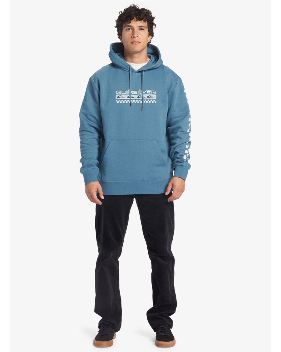 Quik Stříbrný Generátorový Pulovr Fleecová Mikina S Výstřihem - Egejská Modrá