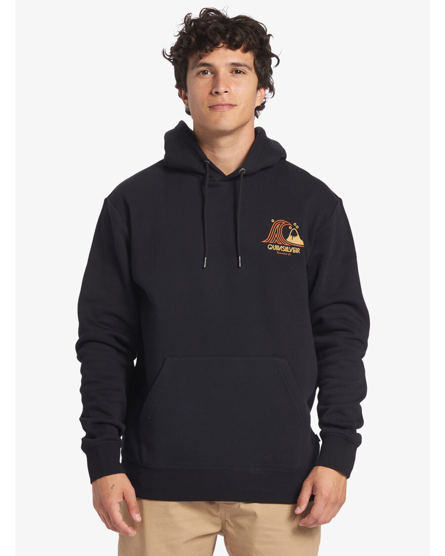 Quik Silver Generator Pullover Fleece Crew Neck Sweatshirt - Black