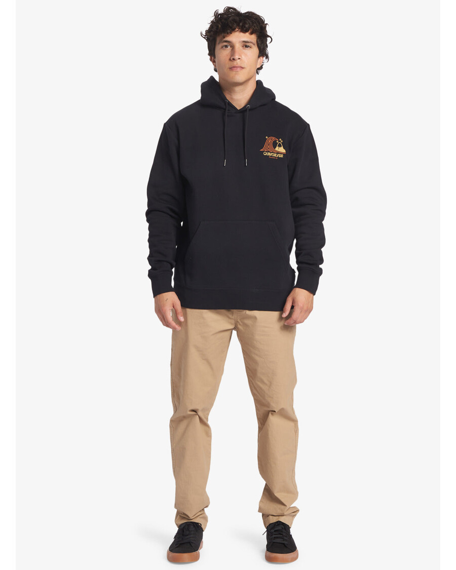 Quik Silver Generator Pullover Fleece Crew Neck Sweatshirt - Black