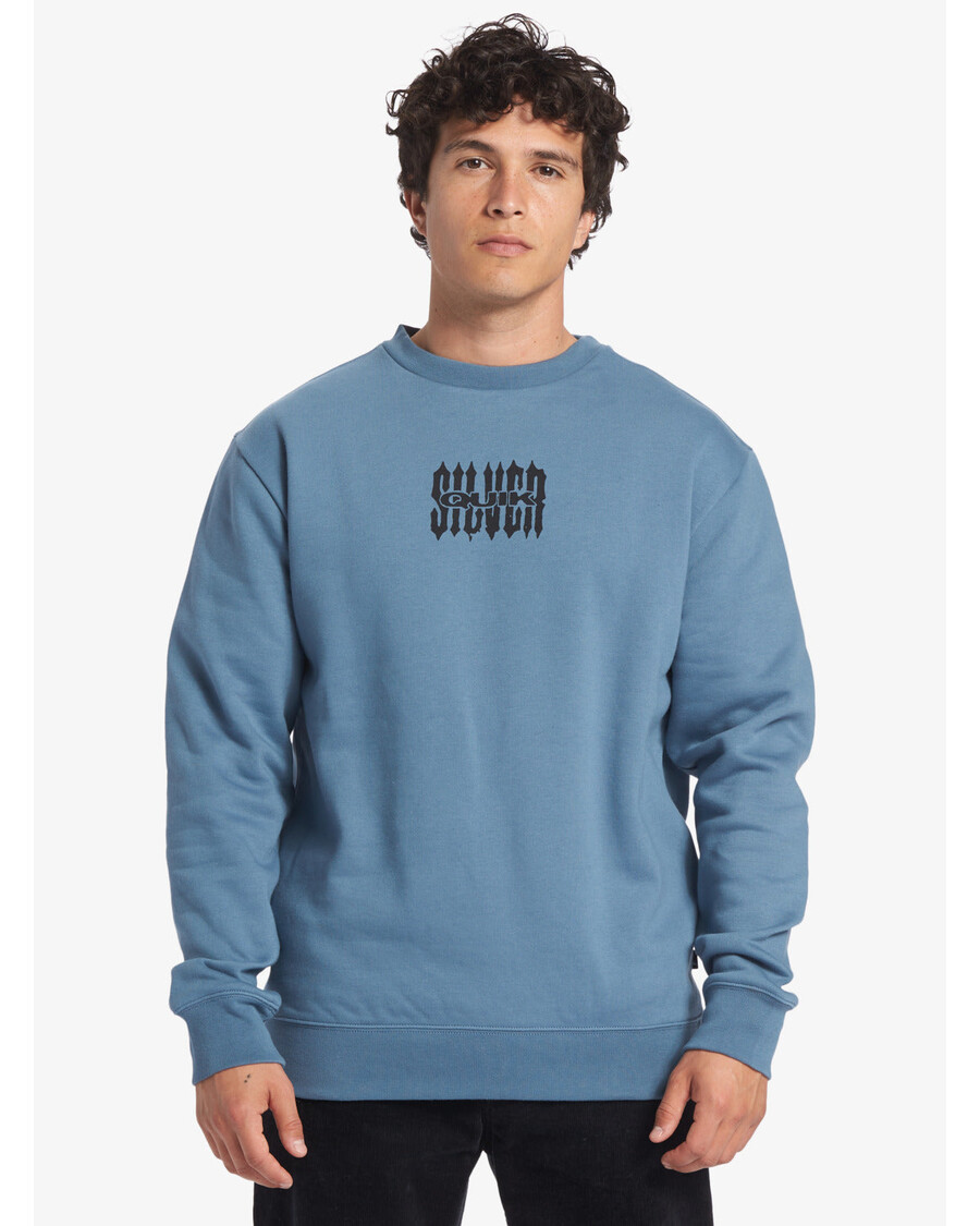 Quik Silver No Control Crew Fleece Crew Neck Sweatshirt - Aegean Blue