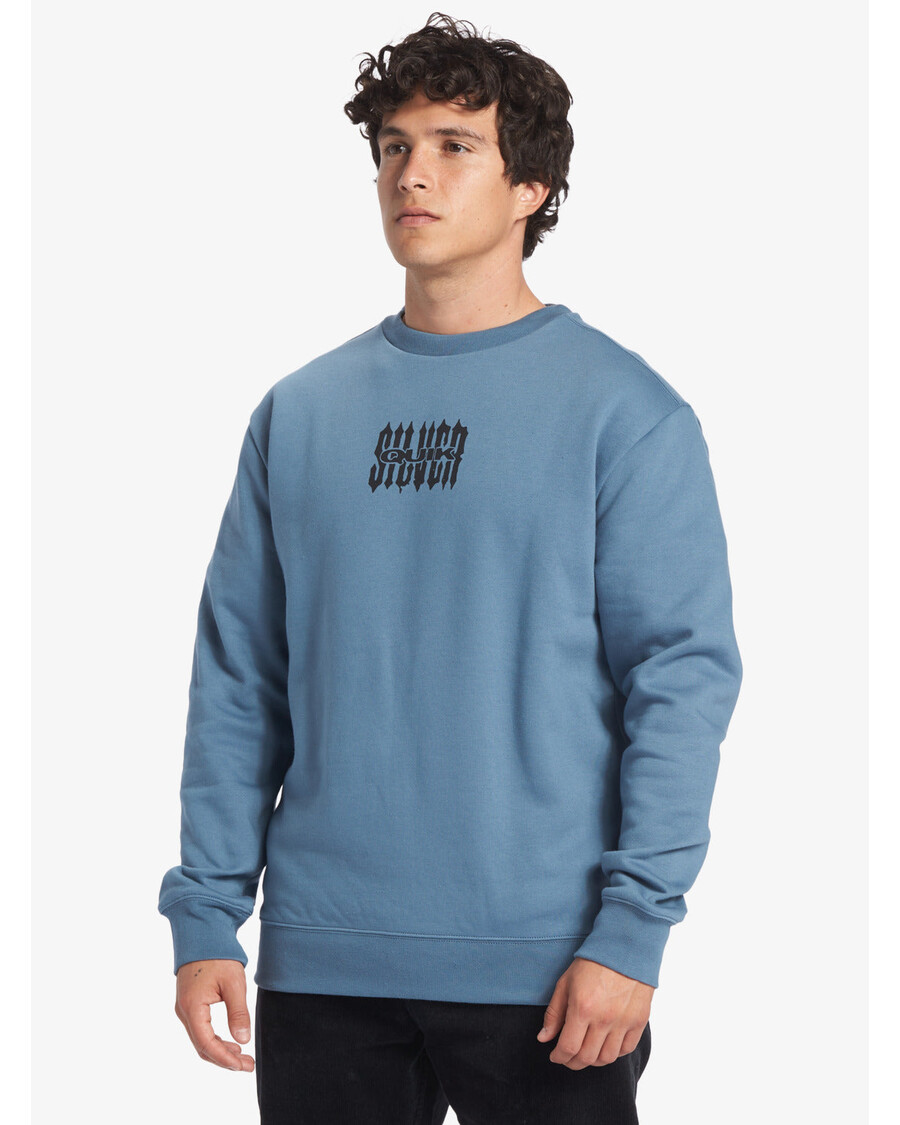 Quik Silver No Control Crew Fleece Crew Neck Sweatshirt - Aegean Blue
