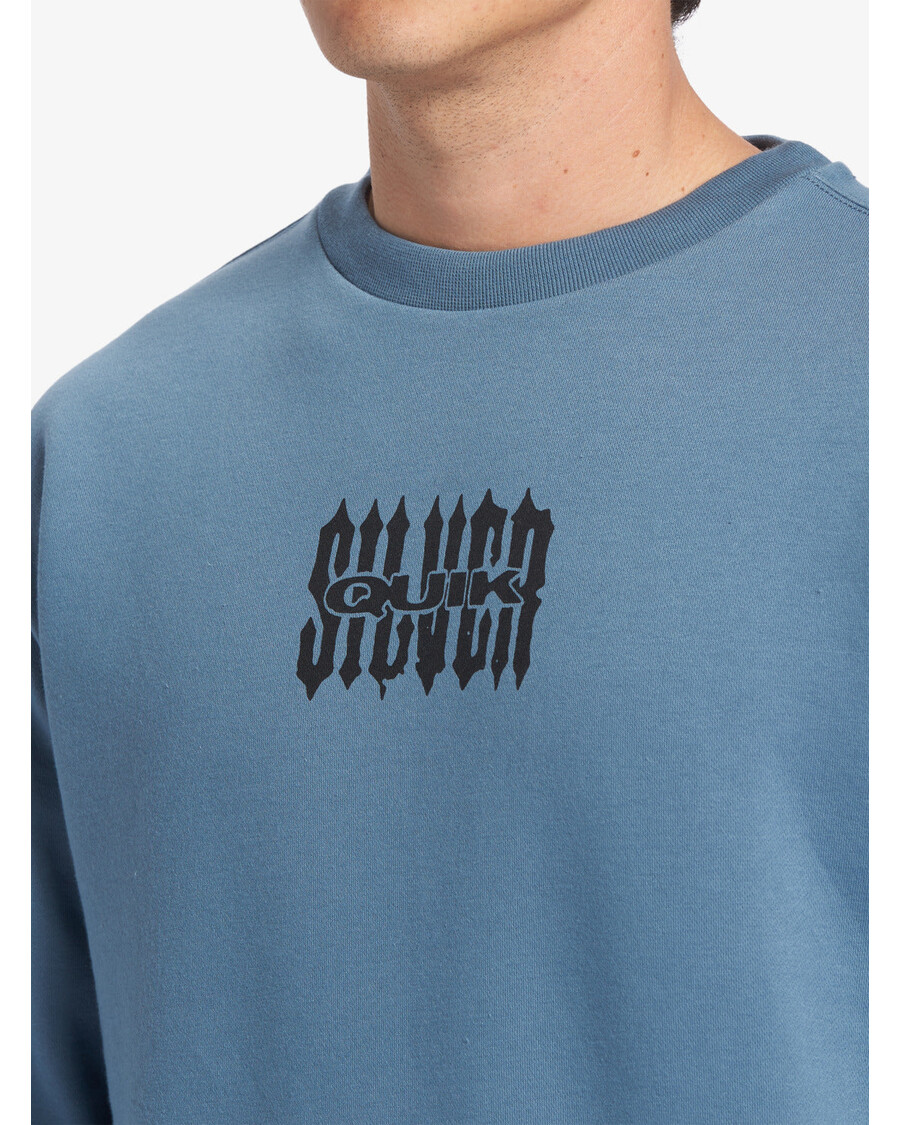 Quik Silver No Control Crew Fleece Crew Neck Sweatshirt - Aegean Blue