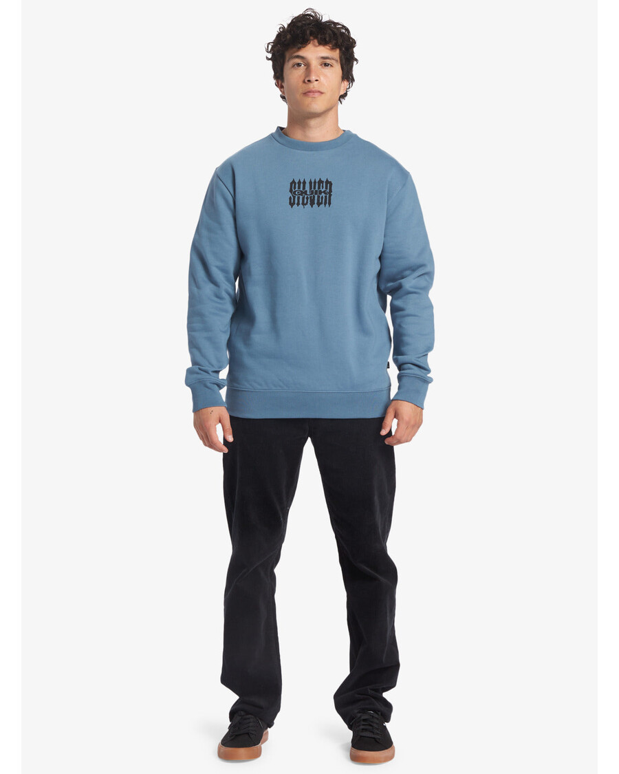 Quik Silver No Control Crew Fleece Crew Neck Sweatshirt - Aegean Blue