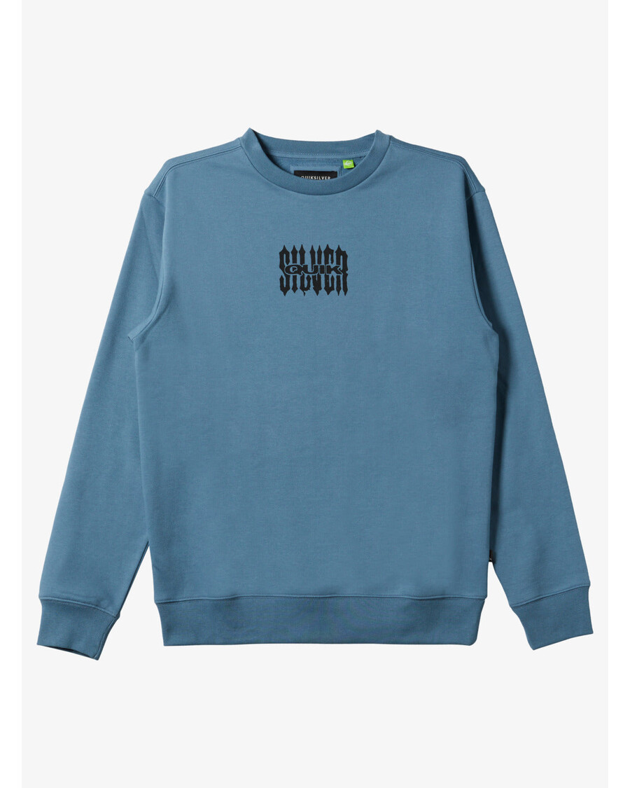 Quik Silver No Control Crew Fleece Crew Neck Sweatshirt - Aegean Blue