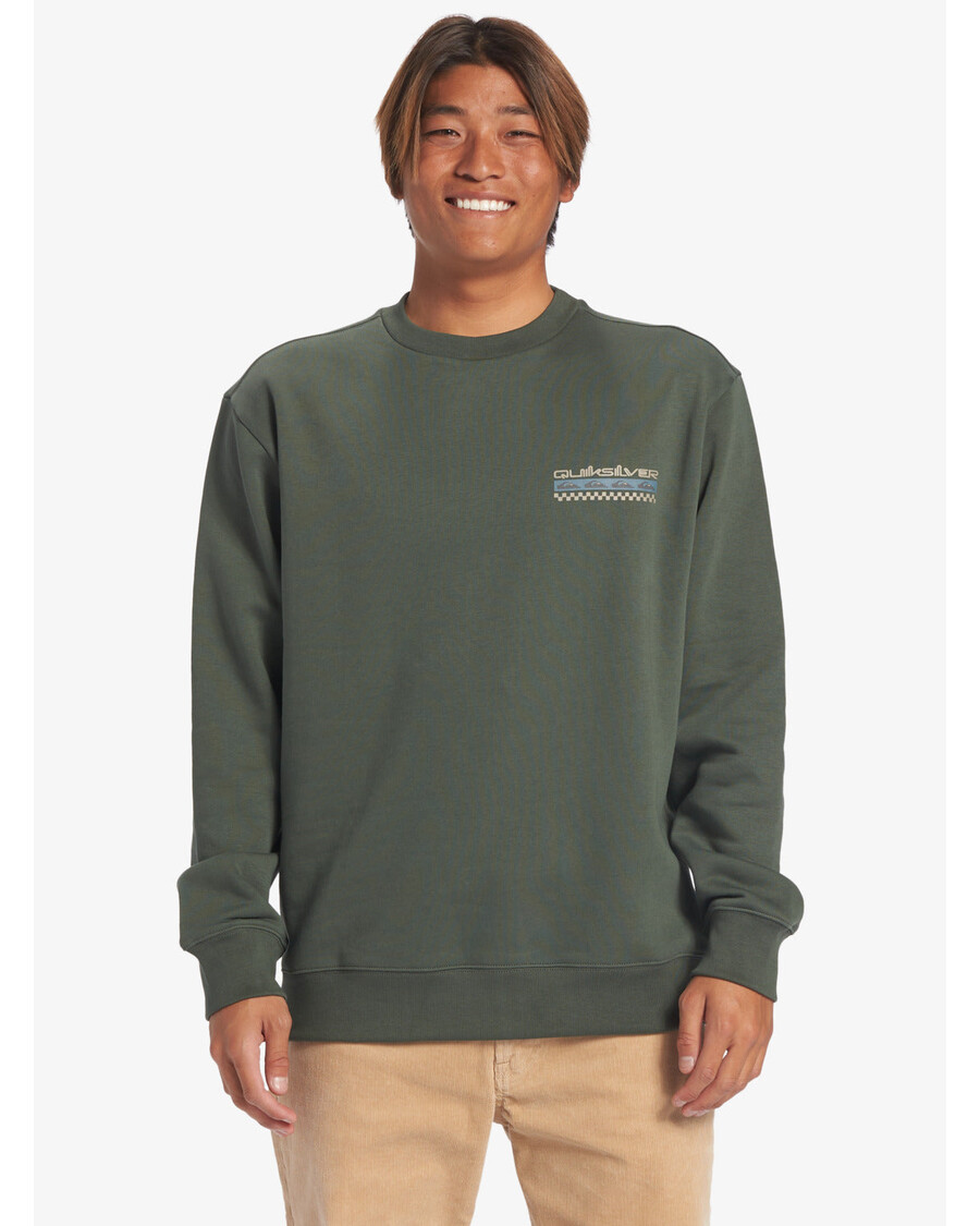 Quik Silver No Control Crew Fleece Crew Neck Sweatshirt - Climbing Ivy