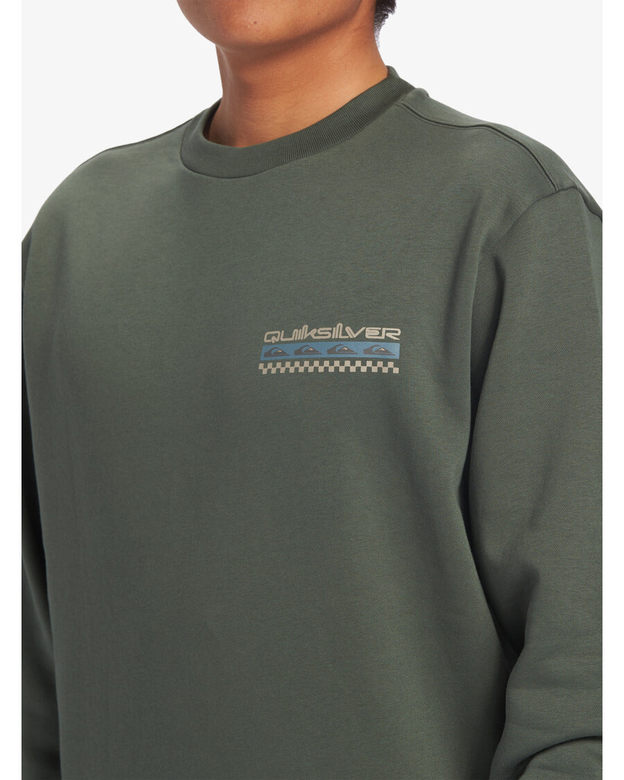 Quik Silver No Control Crew Fleece Crew Neck Sweatshirt - Climbing Ivy