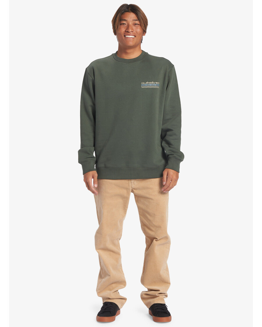Quik Silver No Control Crew Fleece Crew Neck Sweatshirt - Climbing Ivy