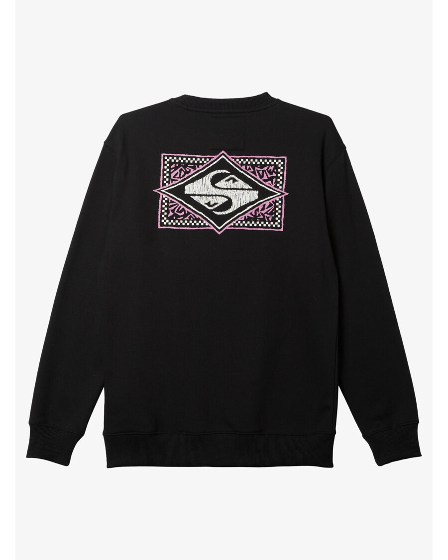 クイックシルバーノーコントロールクルーフリースクルーネックスウェットシャツ - ブラック