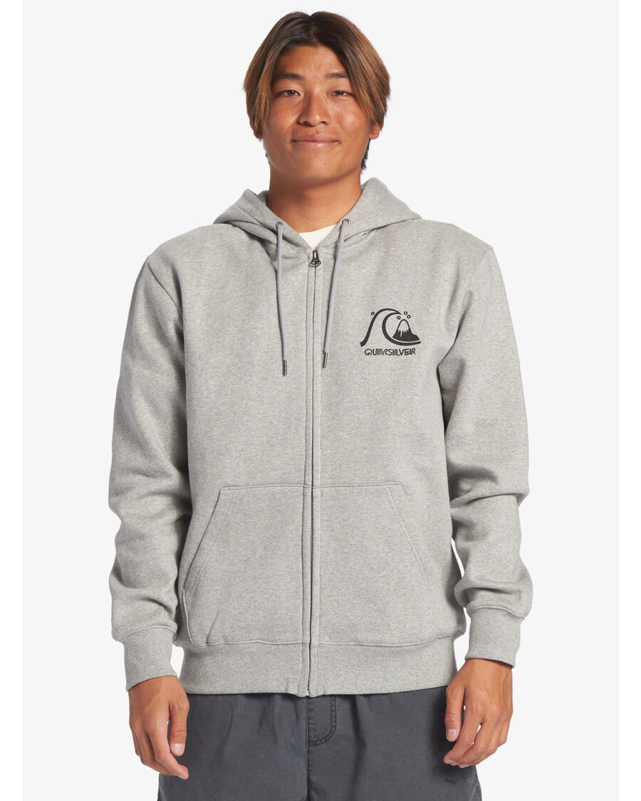 Quik Silver Original Zip-Up Sweatshirt - Athletic Heather