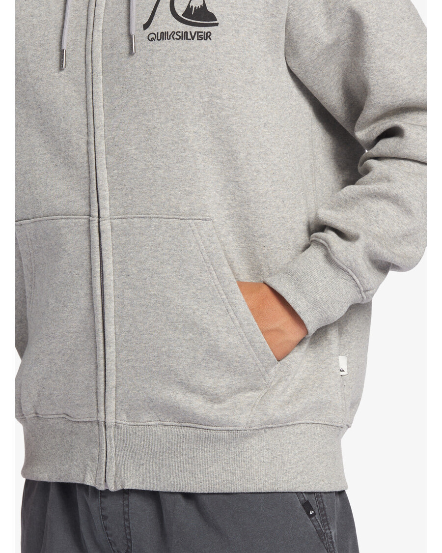 Quik Silver Original Zip-Up Sweatshirt - Athletic Heather