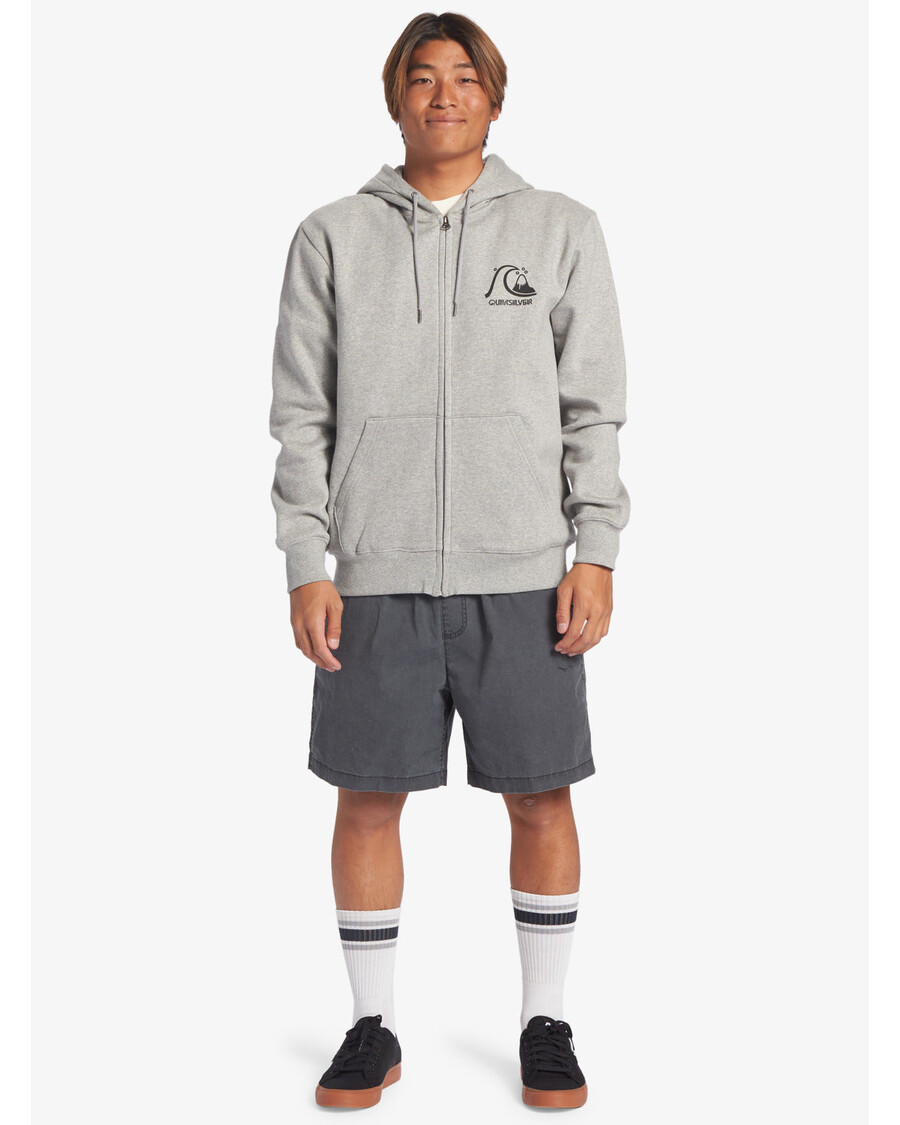 Quik Silver Original Zip-Up Sweatshirt - Athletic Heather