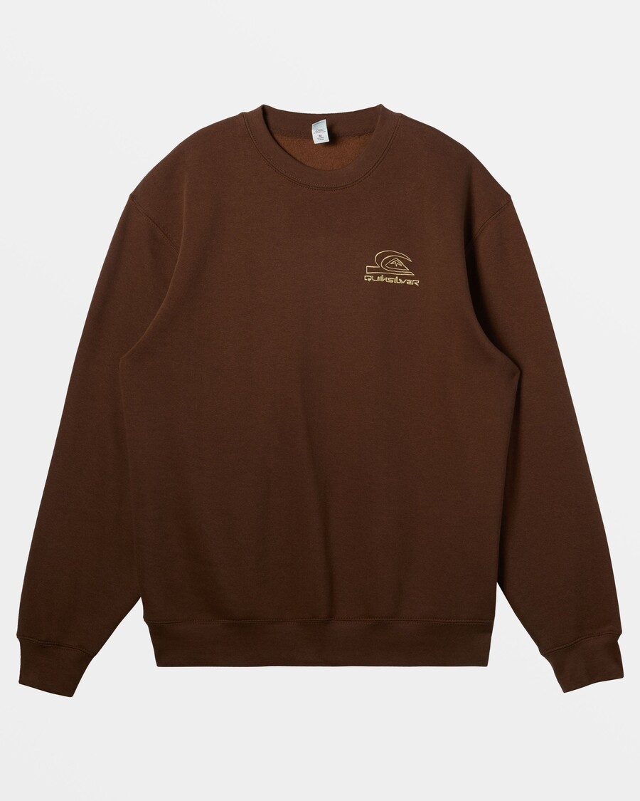 φούτερ με λαιμόκοψη Quiksilver E Peace Out Crew - καστανιά