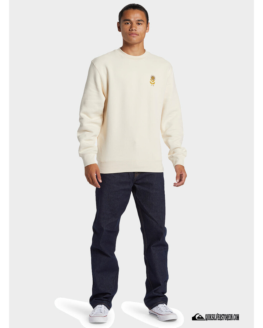 Quik Silver E Peace Out Crew Neck Sweatshirt - Birch