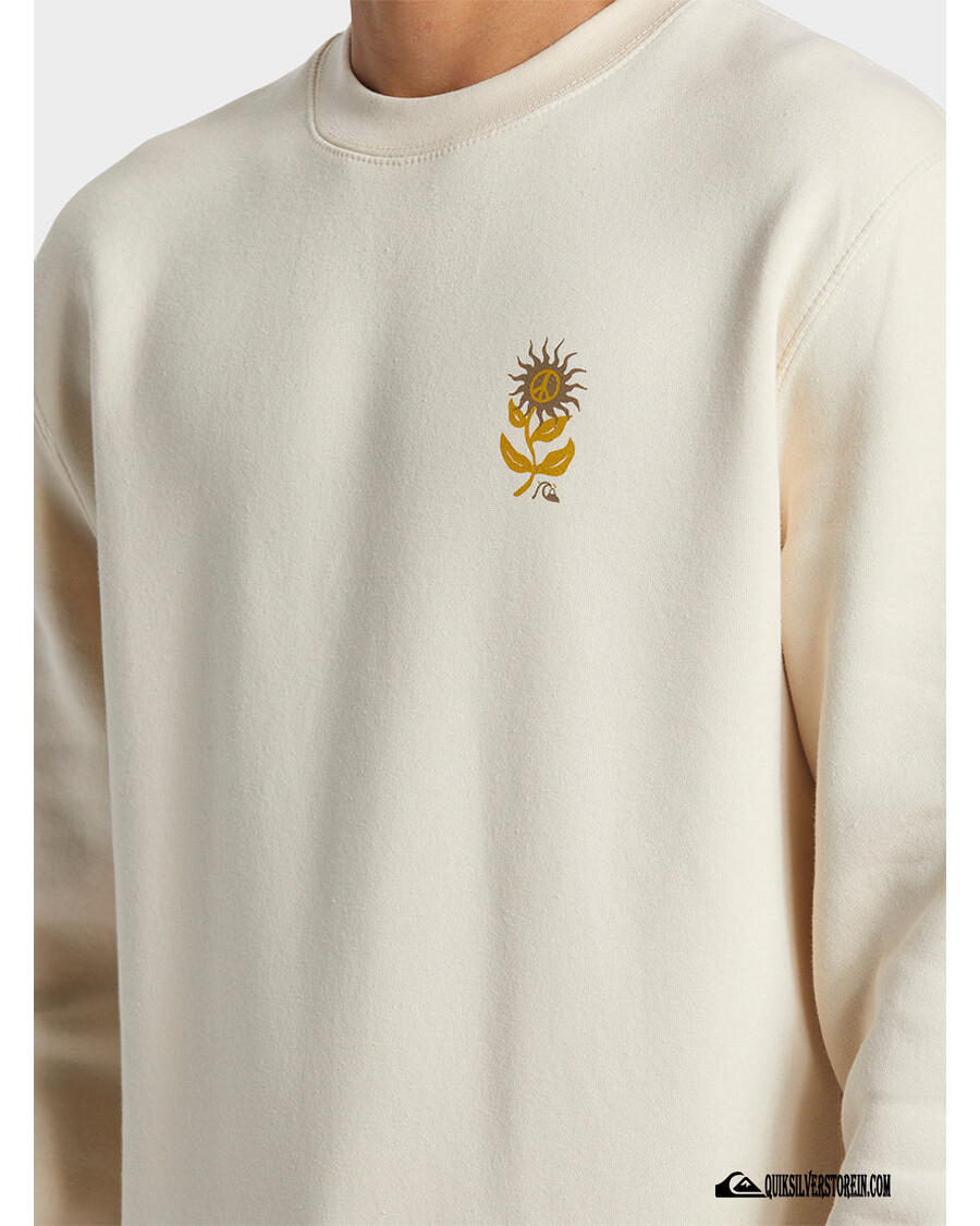 Quik Silver E Peace Out Crew Neck Sweatshirt - Birch