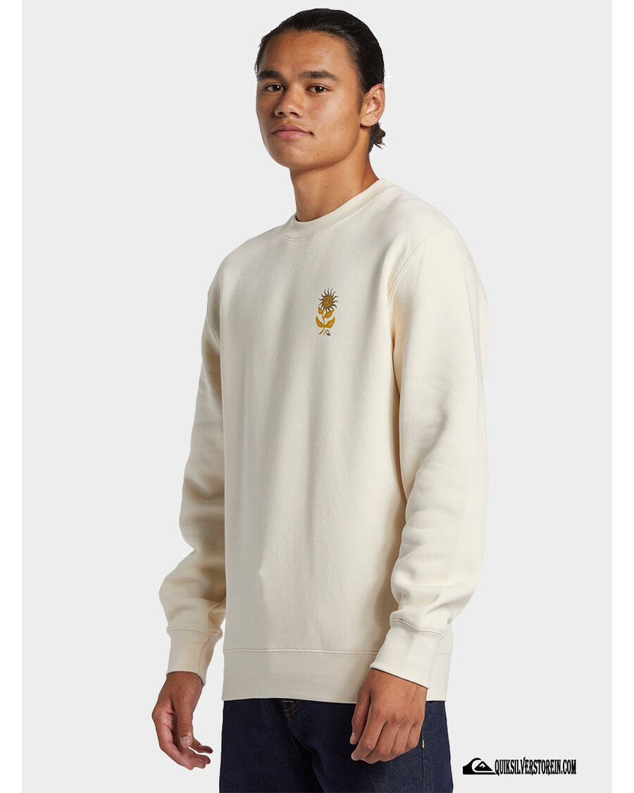 Quik Silver E Peace Out Crew Neck Sweatshirt - Birch