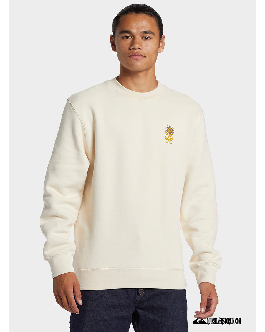 Quik Silver E Peace Out Crew Neck Sweatshirt - Birch