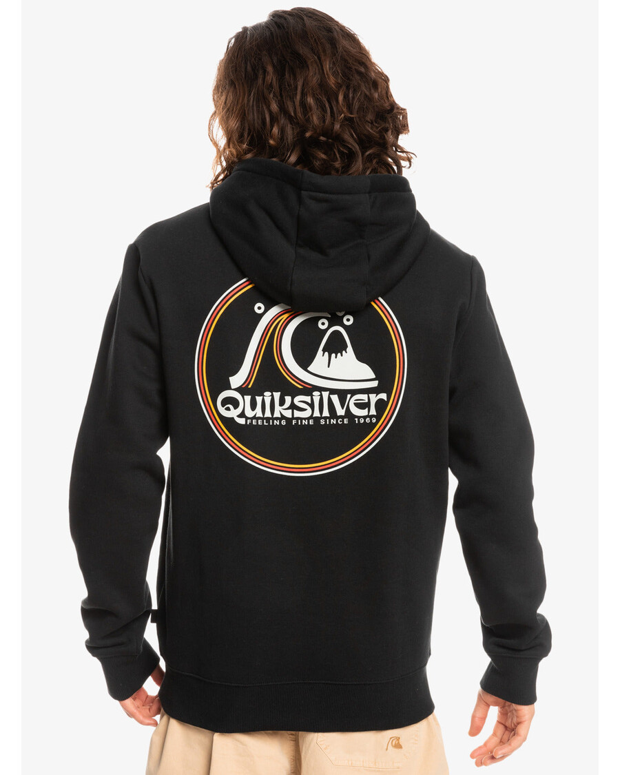 Quiksilver Rolling Circle Hette Fleece Topp - Svart