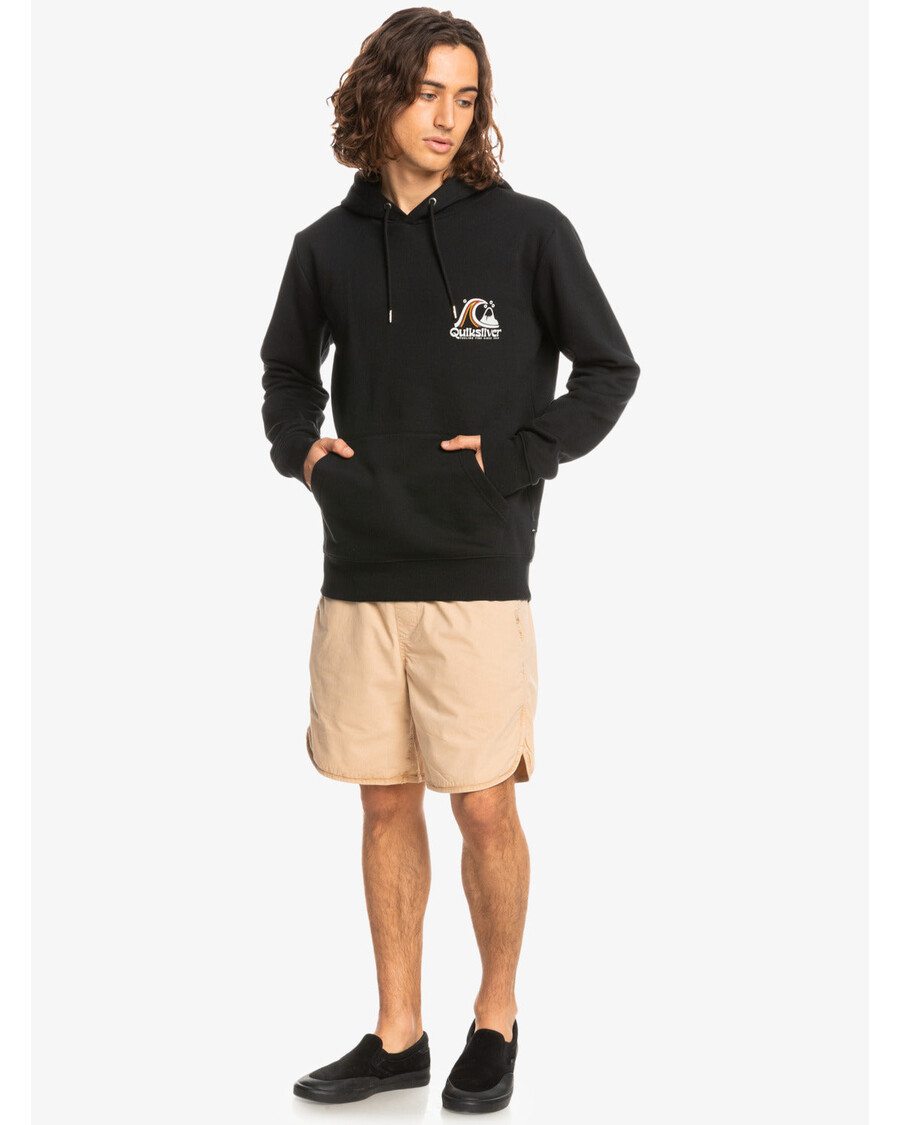 Quiksilver Rolling Circle Hette Fleece Topp - Svart