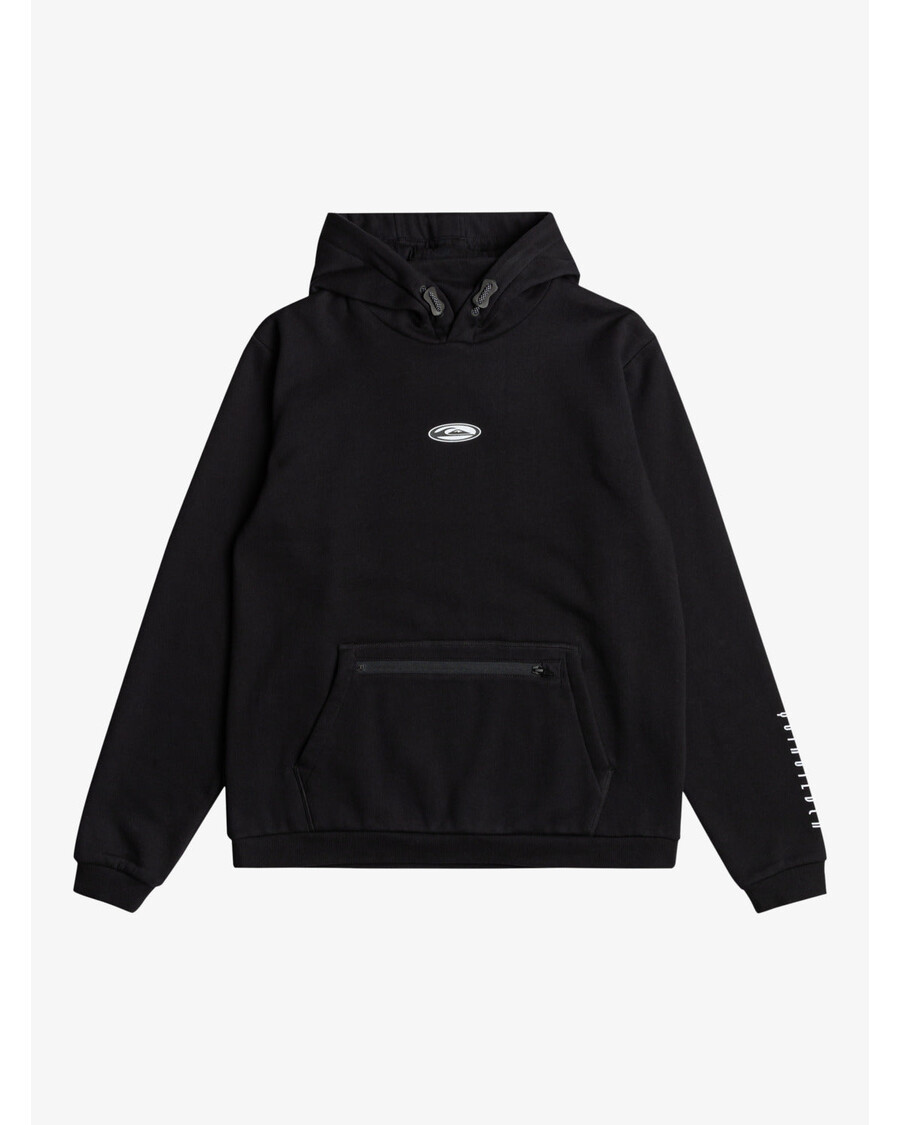 Quiksilver Stor Logotyp Teknisk Ridhuvtröja - äkta Svart