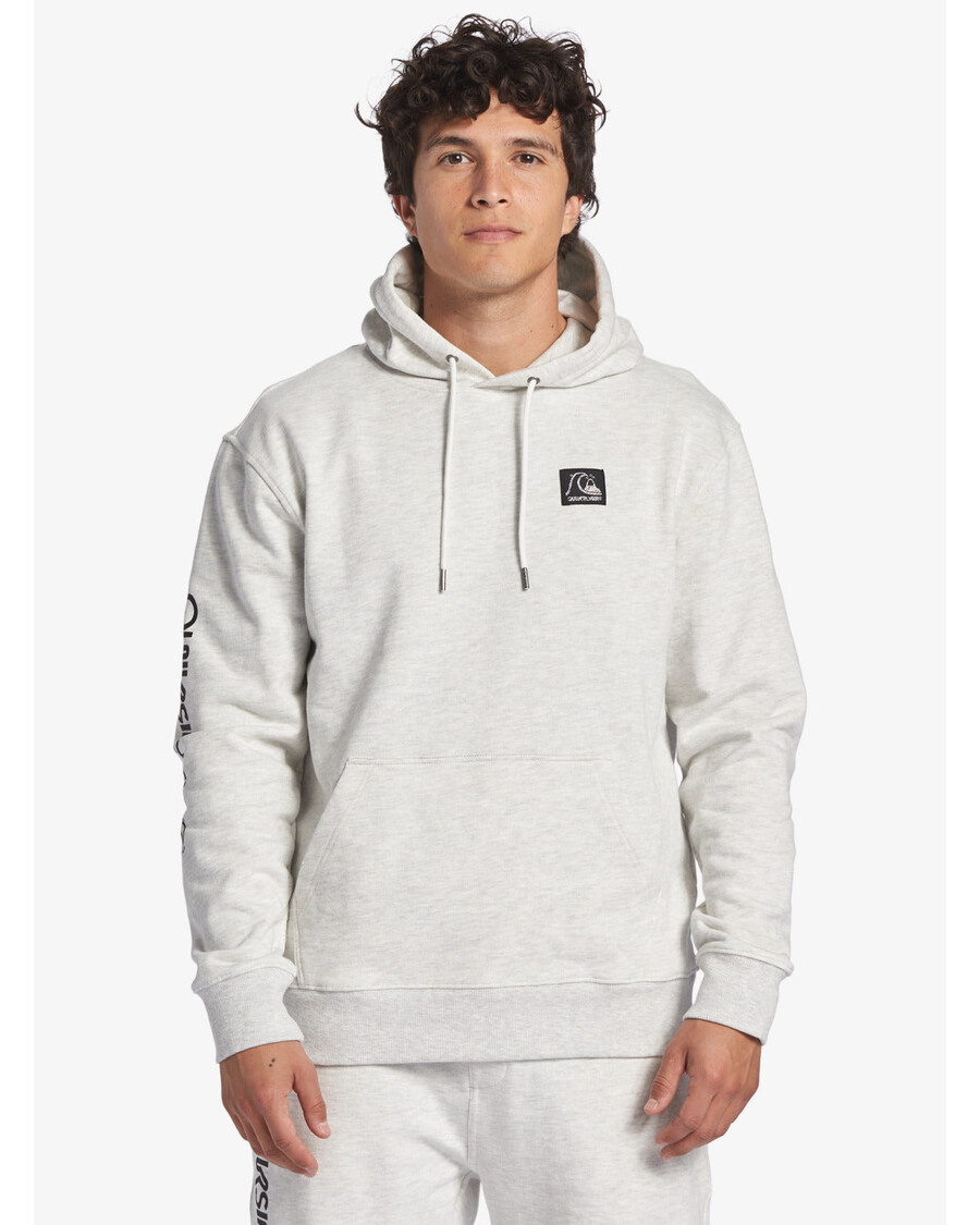 Quiksilver το αυθεντικό Hoodie - λευκό μαρμάρινο ρείκι
