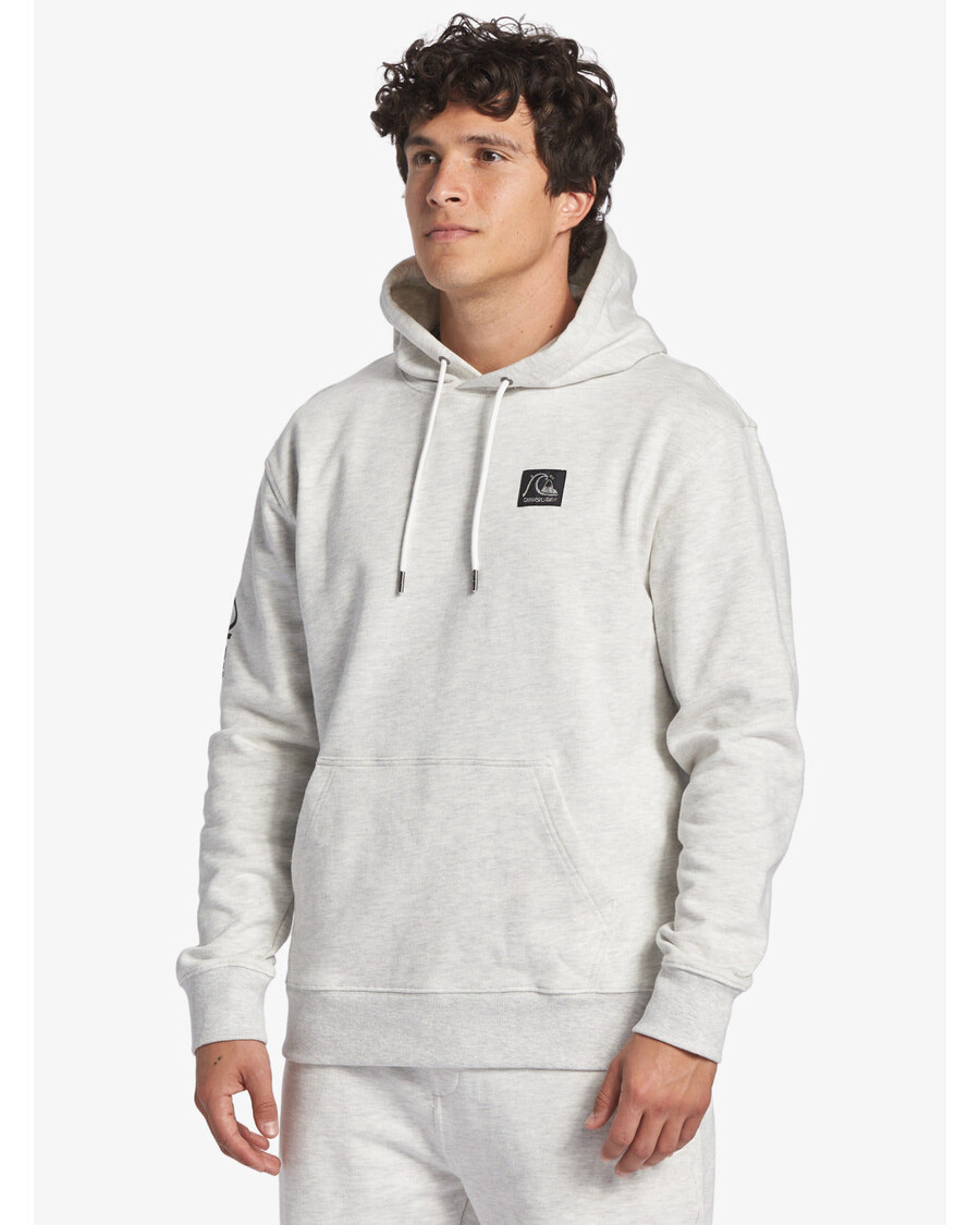 Quiksilver το αυθεντικό Hoodie - λευκό μαρμάρινο ρείκι