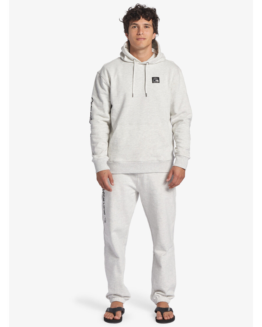 Quiksilver το αυθεντικό Hoodie - λευκό μαρμάρινο ρείκι
