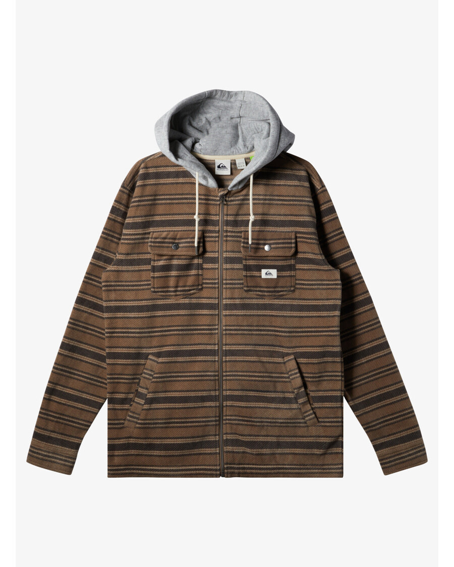 Куицксилвер супер свелл дуксерица са рајсфершлусом - мајор браон супер свелл карирани