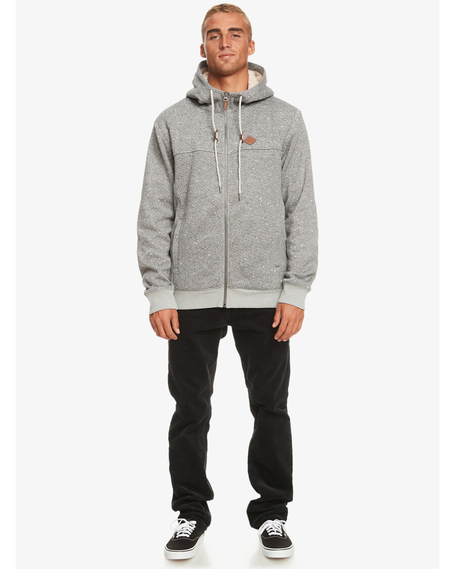 Mikina Na Zip Quik Silver Cypress Keller - Světle šedý Vřes